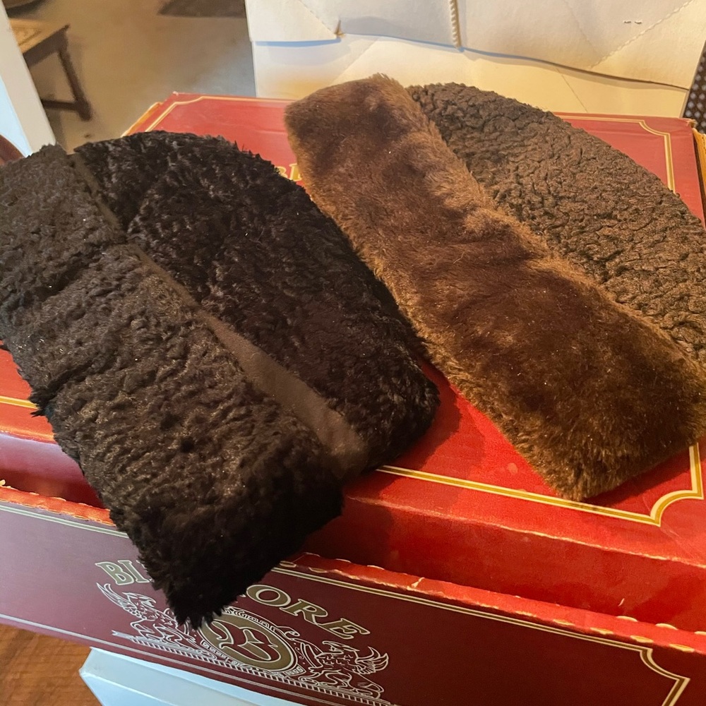 Two Crown Lamb Skin hats!